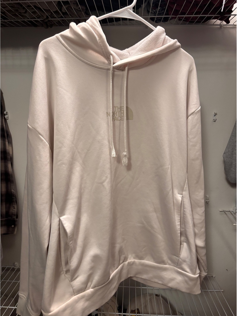 The North Face Men's Large Cream Hoodie Sweatshirt
